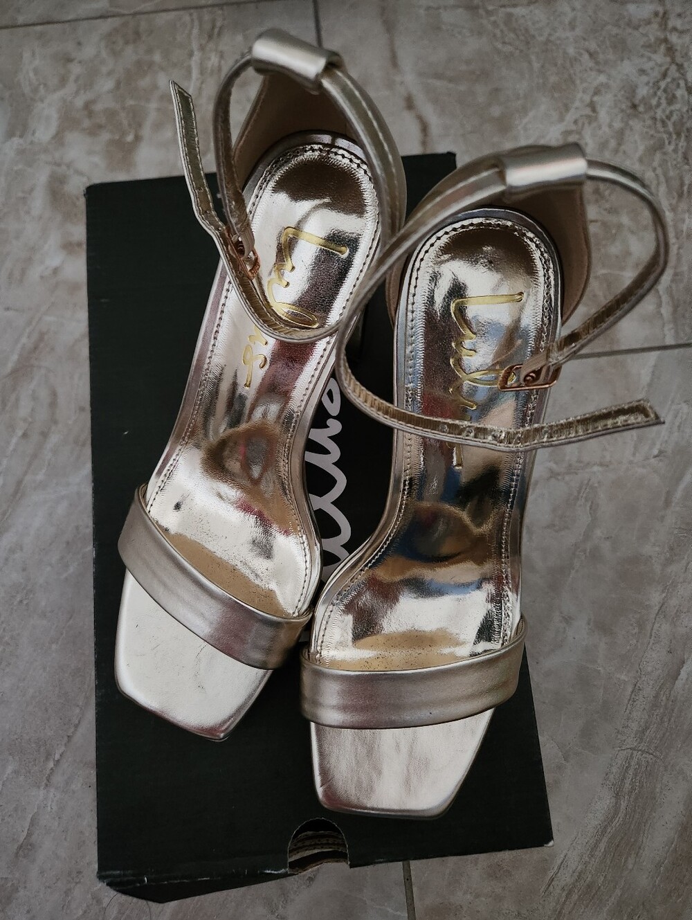 Metallic Gold Women's Ankle-Strap Sandals Lulu's